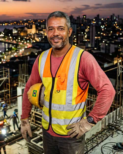 Canteiro de obra sendo abastecido pela Incomaf